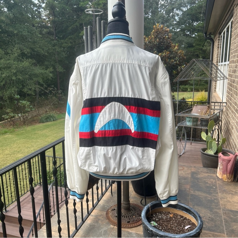 1980’s Vintage Sergio Valente Designs Sz S White Bomber Jacket EVC